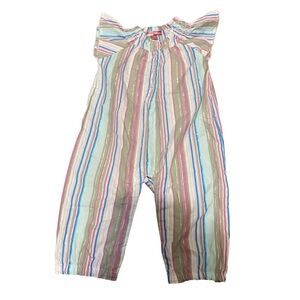 4/$20 Baby Girl Romper Striped Spring Summer Pants Outfit 6-9 month 🛑